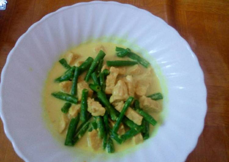 Sayur Tempe Kacang Panjang kuah santan kuning