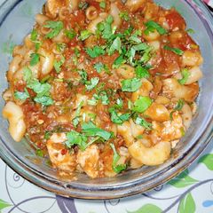 A picture of Tomato Curry Macaroni.