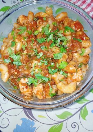 A picture of Tomato Curry Macaroni.