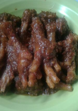 Foto resep Ceker pedas sambel kacang