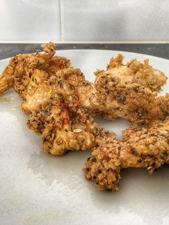 Una foto de Tiras de pollo rebozadas de avena
