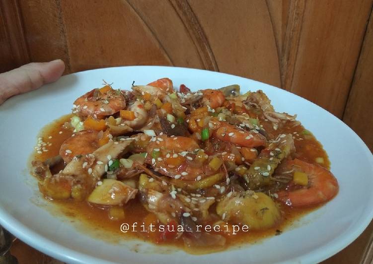 Resep Udang saos asam manis, Enak Banget