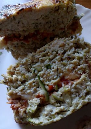 Фото Мясной хлеб из индейки с моцареллой.