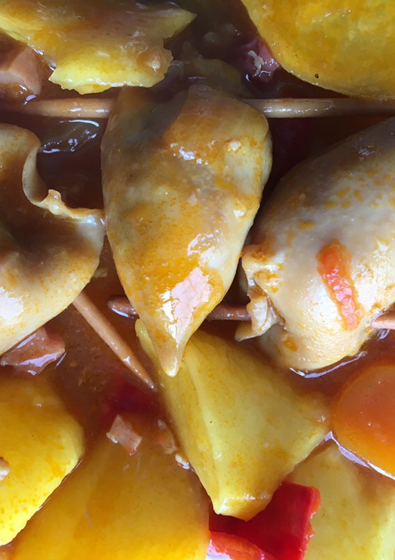 Una foto de Calamares rellenos con jamón serrano