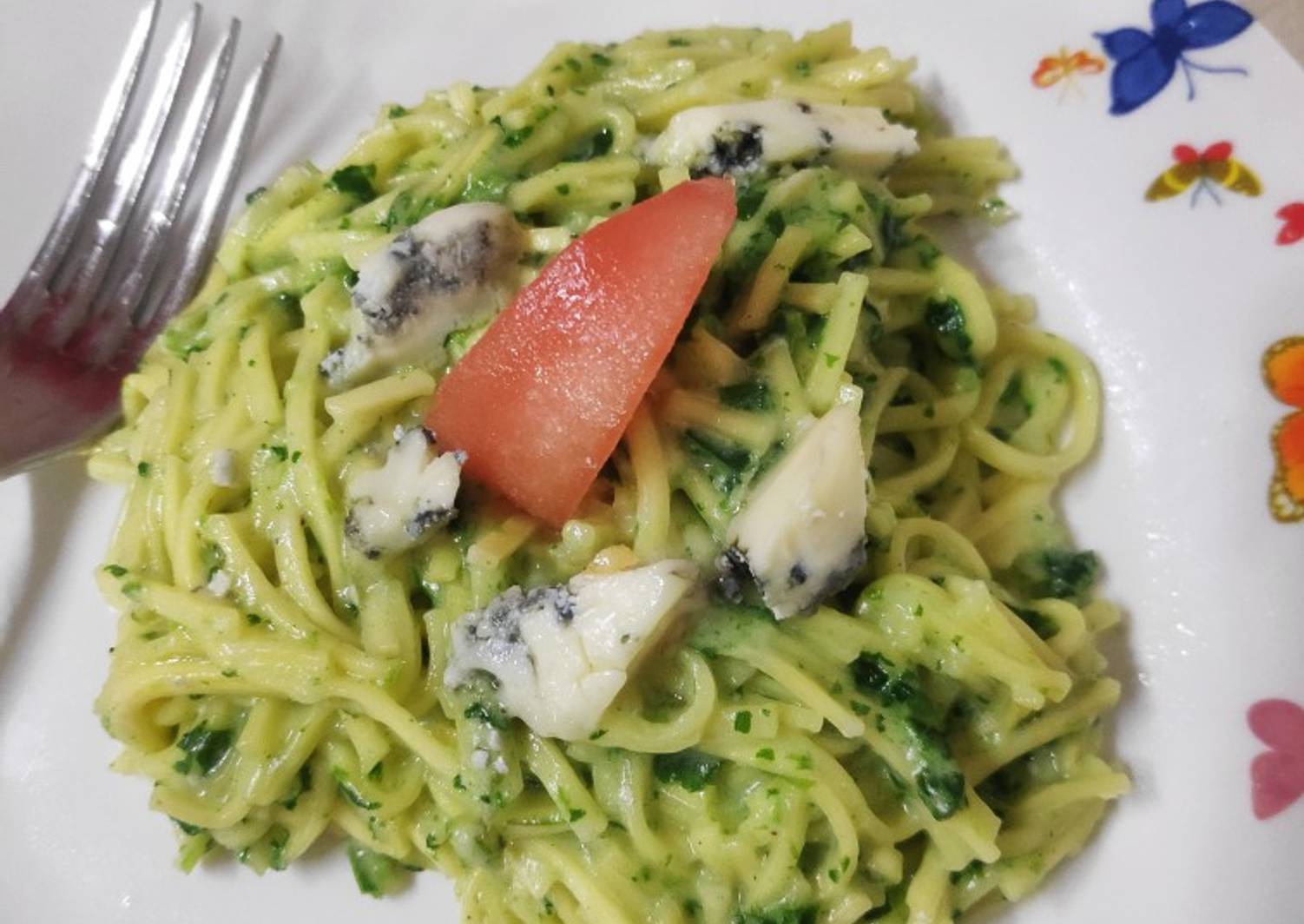 Паста с сыром дорблю и шпинатом пошаговый рецепт с фото