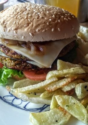 Una foto de Hamburguesa de lentejas