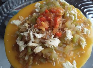 Una foto de Guiso de chayote / guatila /yota o papa de pobre..🥘