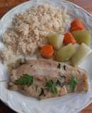 Filete de pescado al ajo y perejil