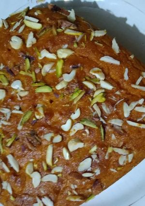 A picture of Eggless Soft Mango Cake.