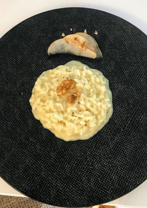 Une photo de Risotto crémeux aux poires & Gorgonzola
