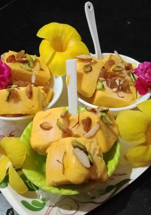 ম্যাংগো আইসক্রিম (mango ice cream recipe in bengali) রেসিপির প্রধান ছবি