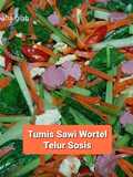 Tumis Sawi Wortel Telur Sosis