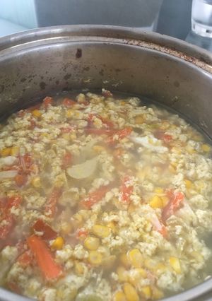 Foto resep Sup jagung telur