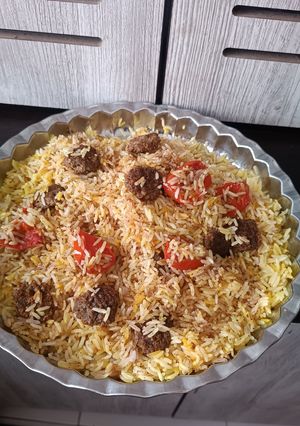 عکسی از دستور سماق پلو دودی