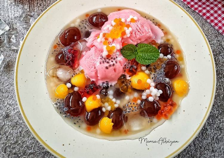 Resep 435. Es Campur Jelly Teh Celup | Langkah Membuat 435. Es Campur Jelly Teh Celup Yang Enak Banget