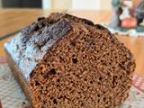 Budín de cacao con harina integral y azúcar mascabo