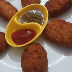 A picture of Corn vegetable lolipop.