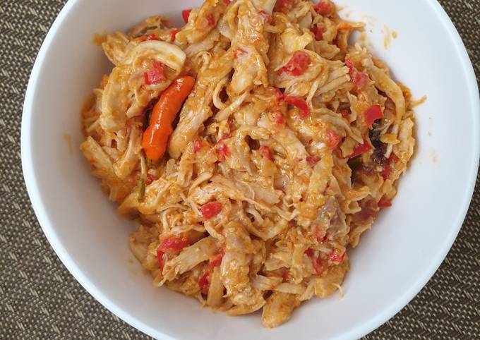 Recipe: Perfect Ayam Suwir Bumbu Rujak