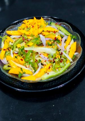 A picture of Mango Cucumber Salad.