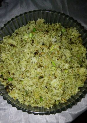 Foto resep Nasi goreng ijo pedas teri