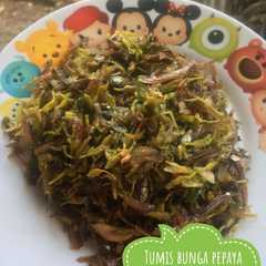 รูปของ Tumis Bunga pepaya + teri