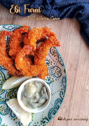 Foto resep Ebi Furai with Mushroom Sauce