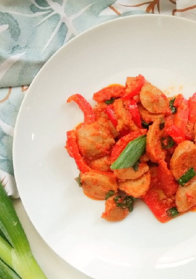 Foto resep Tumis Bakso Bumbu Merah