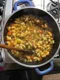 Guiso de fideos con pollo