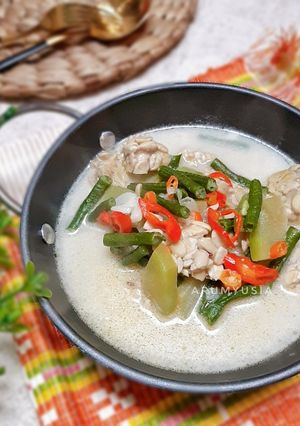 Foto resep Lodeh Labu Siam Kacang Panjang Tempe