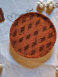 صورة لوصفة تارت الشكولاطة بدون عجينة 🍫🥧