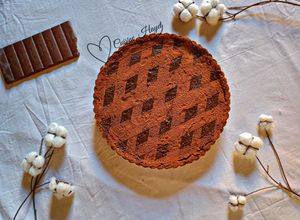 صورة لوصفة تارت الشكولاطة بدون عجينة 🍫🥧