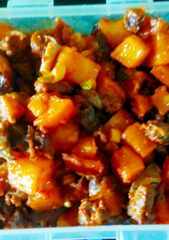 Foto resep Sambal goreng kentang ati ampela tanpa santan