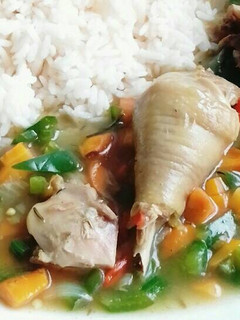 A picture of Chicken curry sauce.