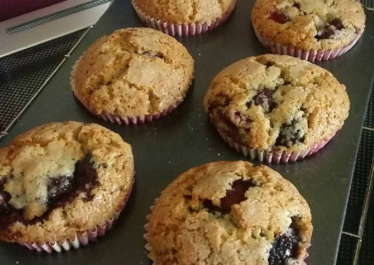 How to Make Homemade Vickys Summer Berry Muffins, GF DF EF SF NF