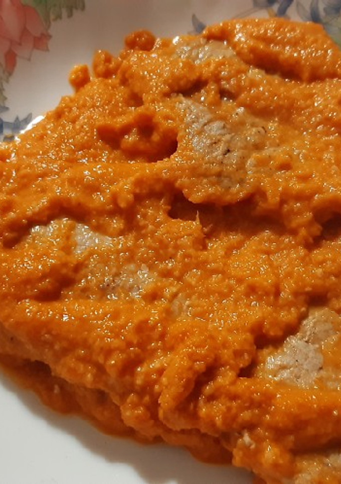 Una foto de Solomillo en salsa de almendras