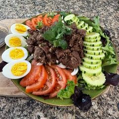 A picture of Cambodian Beef Loklak.