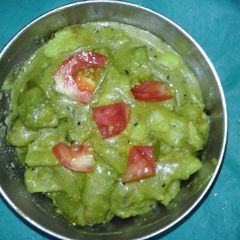 Raw banana potato poppy seeds curry A picture of Raw banana potato poppy seeds curry.