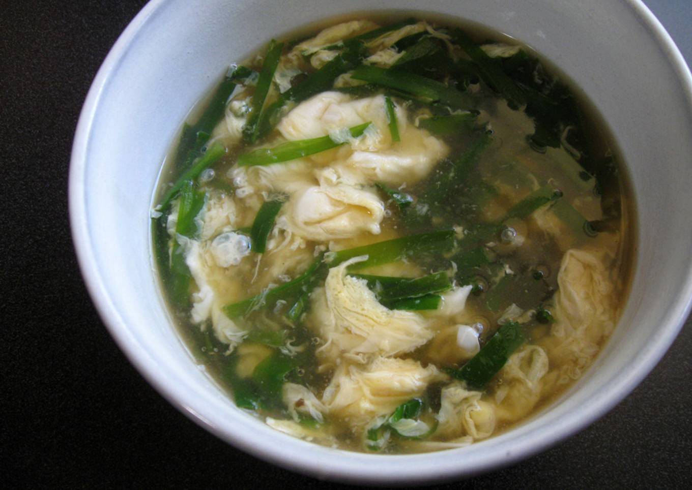 Garlic Chives & Egg Soup