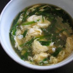 Garlic Chives & Egg Soup A picture of Garlic Chives & Egg Soup.