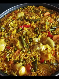 Una foto de Paella vegana🌱vegano