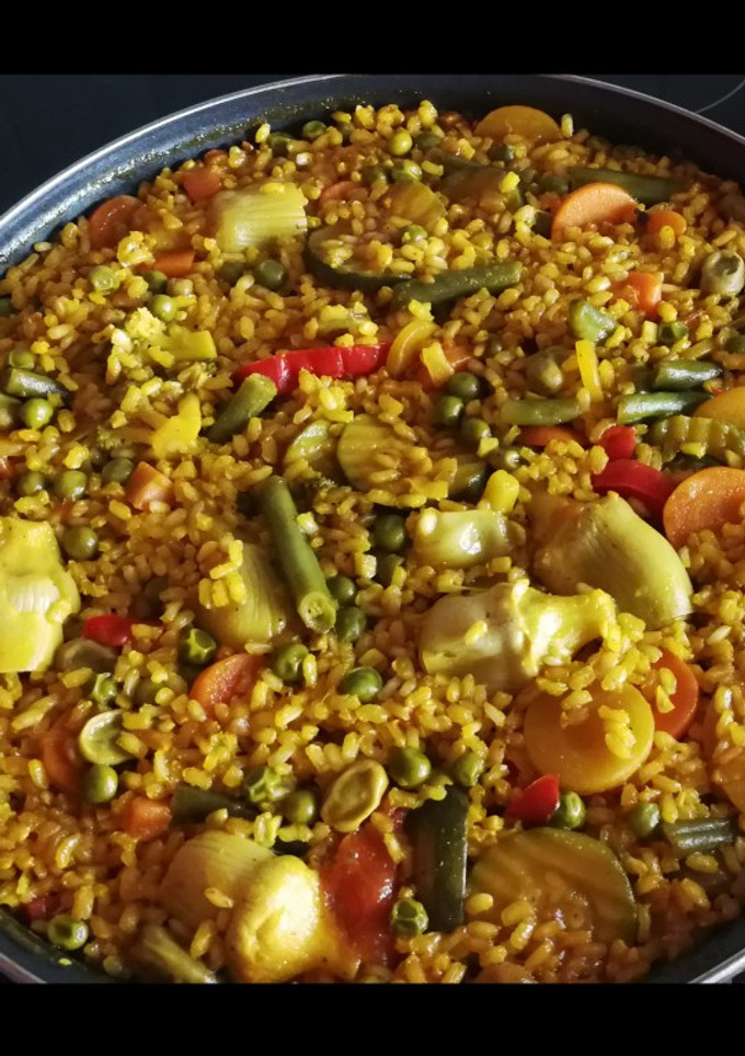 Una foto de Paella vegana🌱vegano
