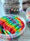 Biskut Lidah Kucing Pelangi