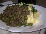 A picture of dinners beef mashed potatoes