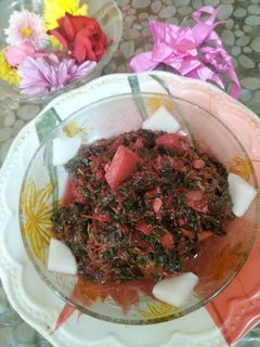 लाल भाजी (Lal Bhaji recipe in Hindi) रेसिपी मुख्य फोटो