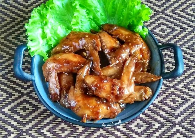 Resep Sayap Ayam Kecap Praktis Oleh Nidarudi Cookpad