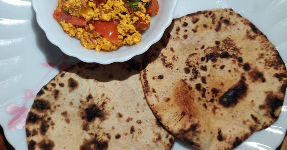 Gluten Free Roti with Spicy Scrambled Paneer Recipe by rama Cookpad