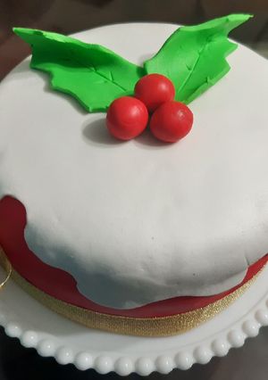 Una foto de Mini Torta Navideña - Keke de Vainilla y Frutas Confitadas