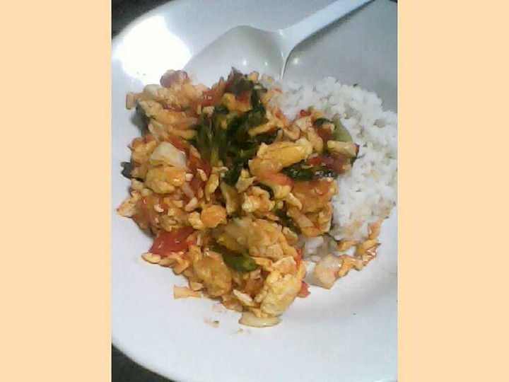  Bagaimana cara buat Telur orak arik+sayur simple  istimewa