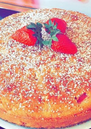 A picture of Strawberry shortcake coffee cake.