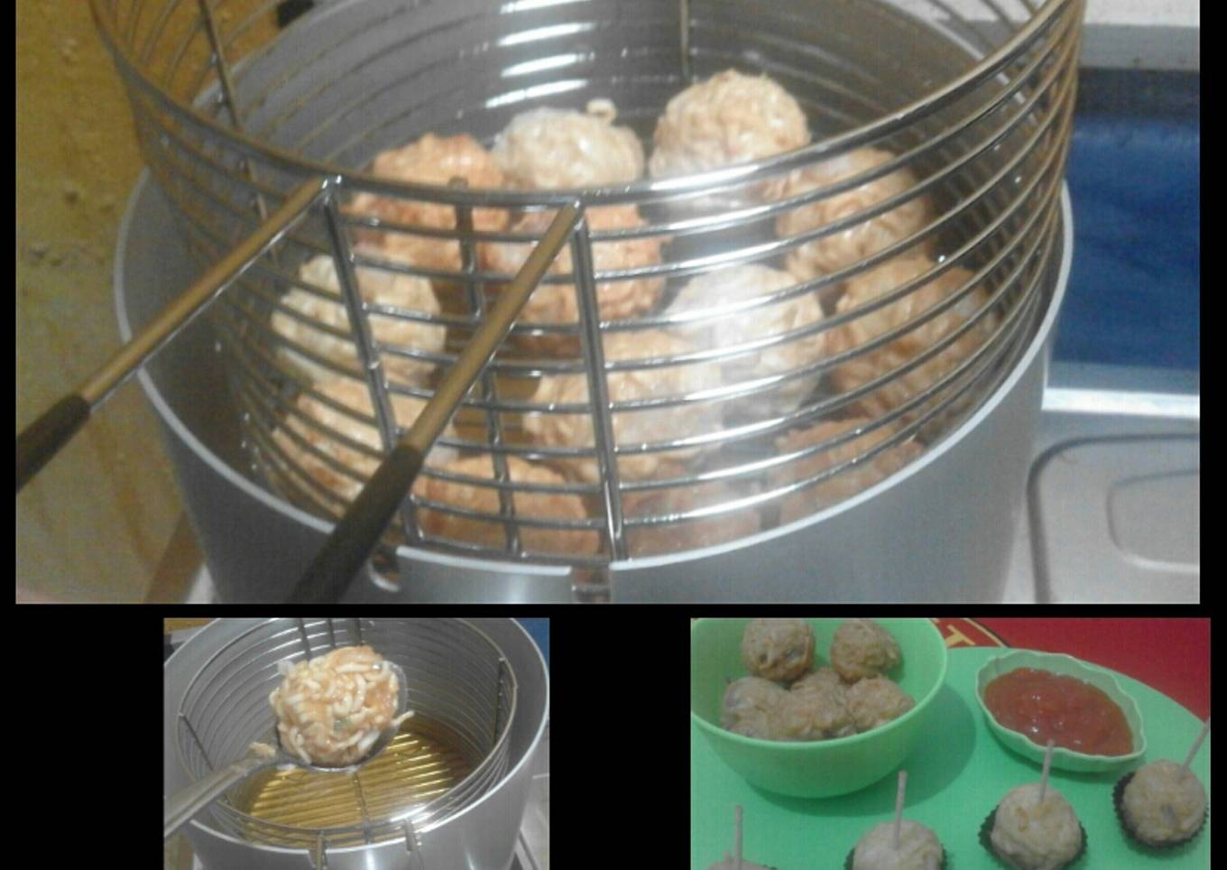 Bola-bola Mie+Ayam Cincang